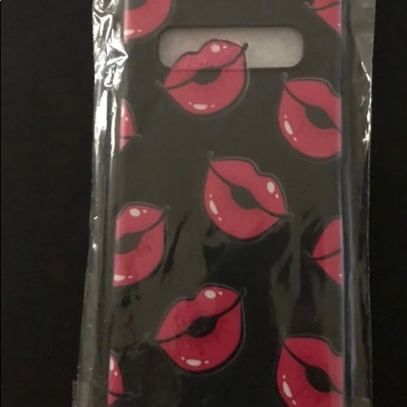 Kisses black and hot pink Samsung phone case - Picture 2 of 2